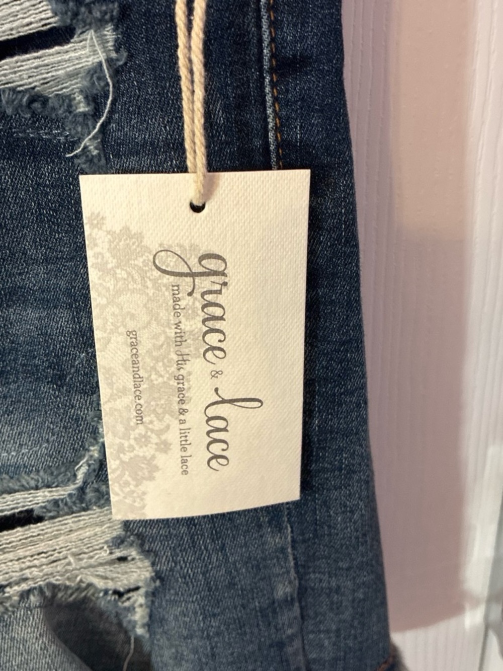Grace & Lace Jean shorts - Picture 2 of 4